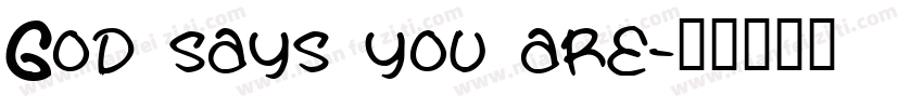 God says you are字体转换
